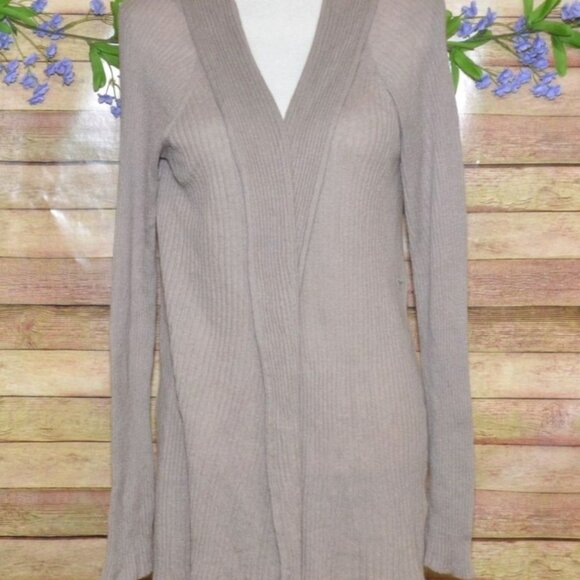 Banana Republic Sweater Ladies L Alpaca Wool Blend Open Cardigan Italy Yarn - Picture 3 of 10